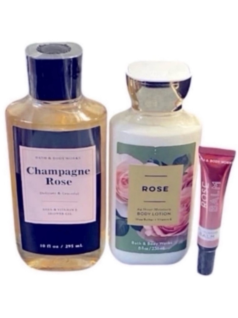 Champagne Rose Body Wash and Rose Set